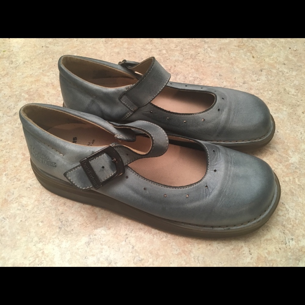 Dr. Martens Blue Mary Jane Shoes in 7